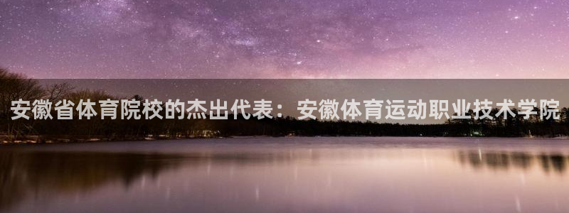 风速体育nba免费直播：安徽省体育院校的杰出代表：安徽体育运动职业技术学院